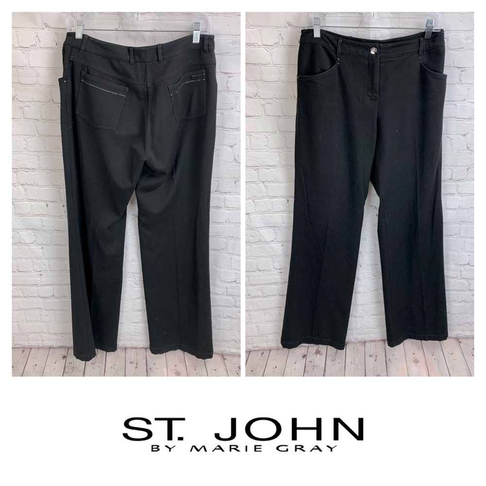 St. John Sport Studded Fashion Fit Knit Jeans